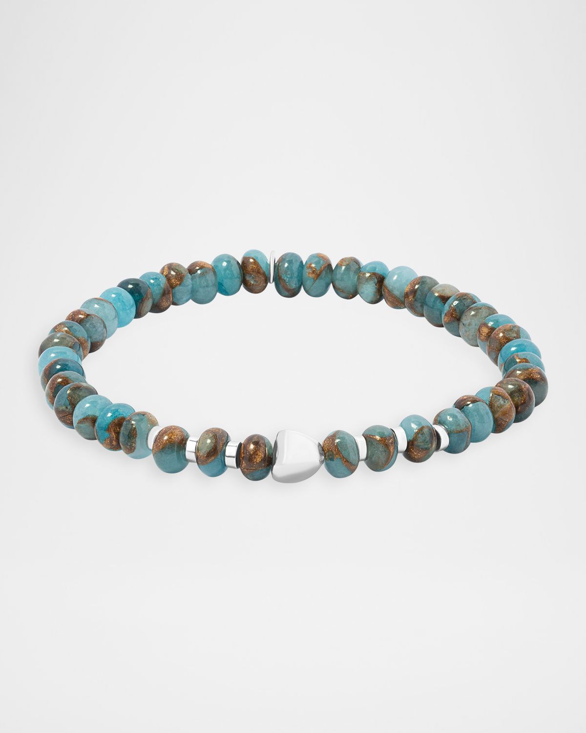 Tateossian Men 's Nepal Nugget Beaded Bracelet with Blue Jasper