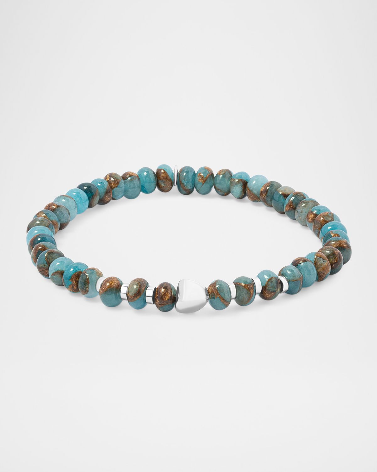 Tateossian Men 's Nepal Nugget Beaded Bracelet with Blue Jasper
