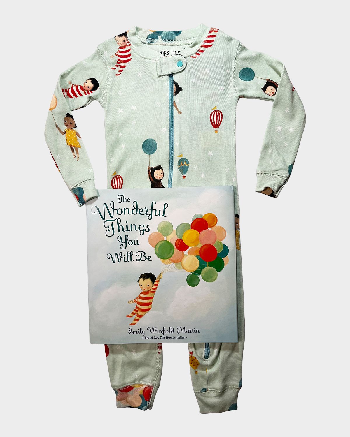 Books To Bed Kid 's "The Wonderful Things You Will Be" Coverall & Book Set, Size 6M-24M