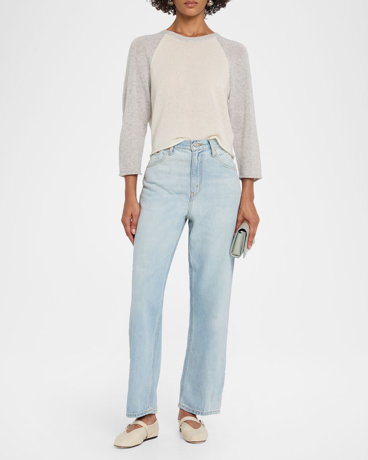 RE/DONE Featherweight Cashmere Baseball Tee | Thumbnail 5