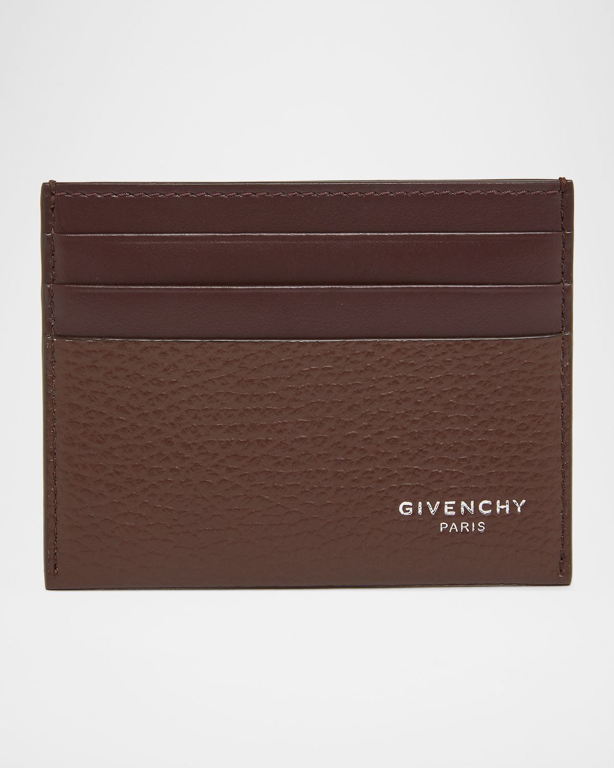 Givenchy Men 's Leather Stamped Logo Card Holder | Thumbnail 4 Givenchy Men 's Leather Stamped Logo Card Holder | Thumbnail 4
