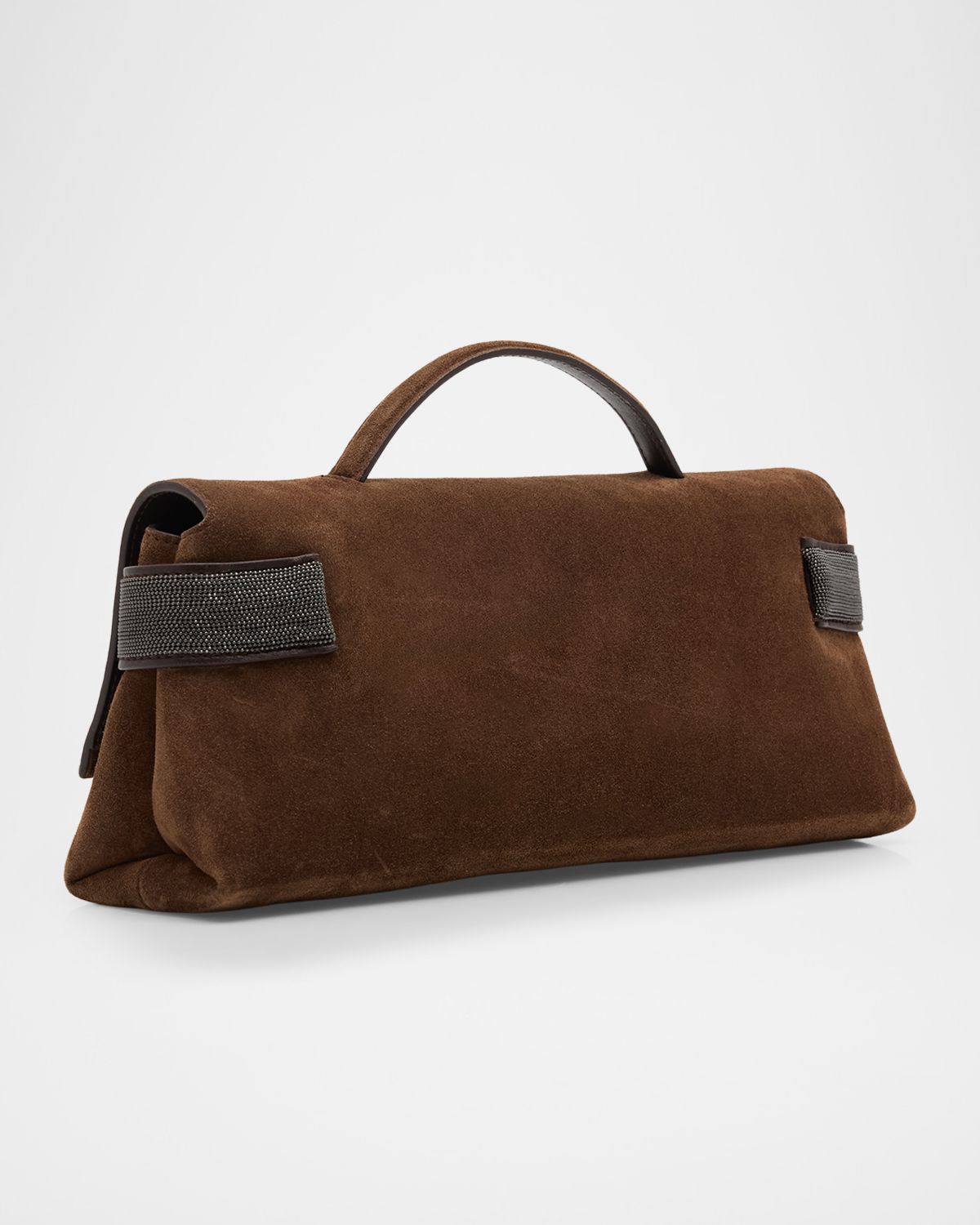 Brunello Cucinelli Essence Monili-Trim Suede Top-Handle Bag | Thumbnail 3 Brunello Cucinelli Essence Monili-Trim Suede Top-Handle Bag | Thumbnail 3