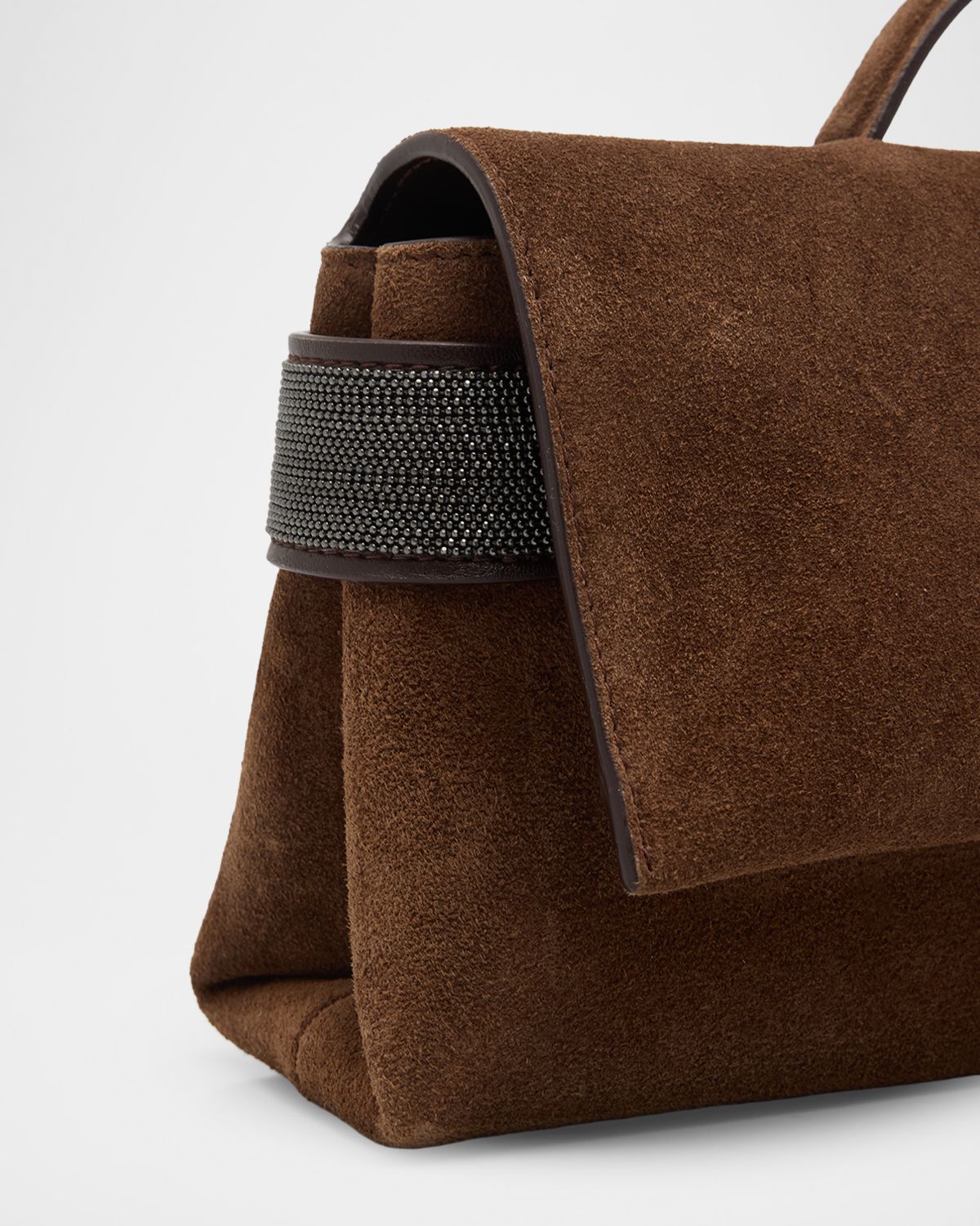 Brunello Cucinelli Essence Monili-Trim Suede Top-Handle Bag | Thumbnail 5 Brunello Cucinelli Essence Monili-Trim Suede Top-Handle Bag | Thumbnail 5