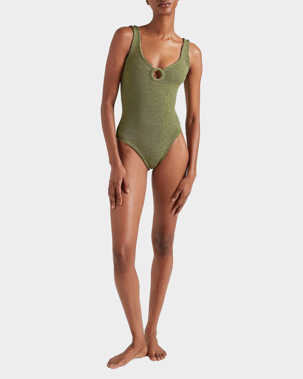 Hunza G Celine Tonal Hoop One-Piece Swimsuit | Thumbnail 6