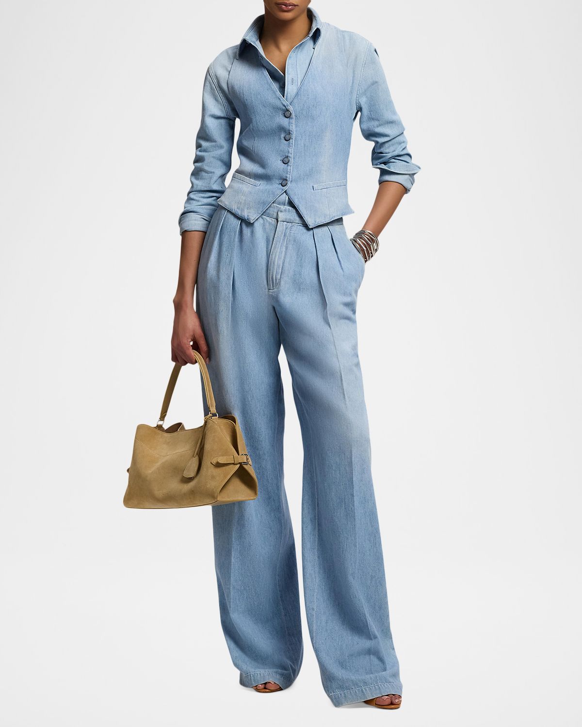 Ralph Lauren Collection Livie Cotton Denim Pants | Thumbnail 2