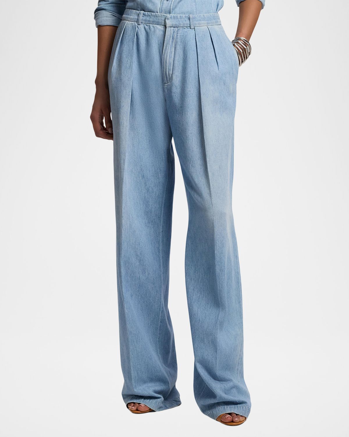 Ralph Lauren Collection Livie Cotton Denim Pants | Thumbnail 4