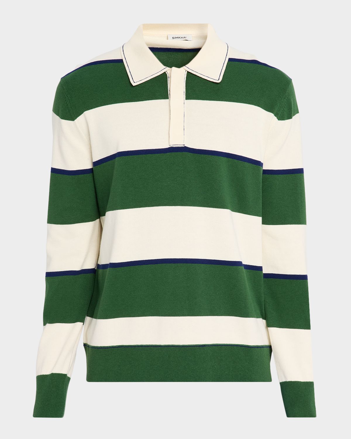 SIMKHAI Men 's Louis Cotton-Cashmere Rugby Shirt - Women's Clothing