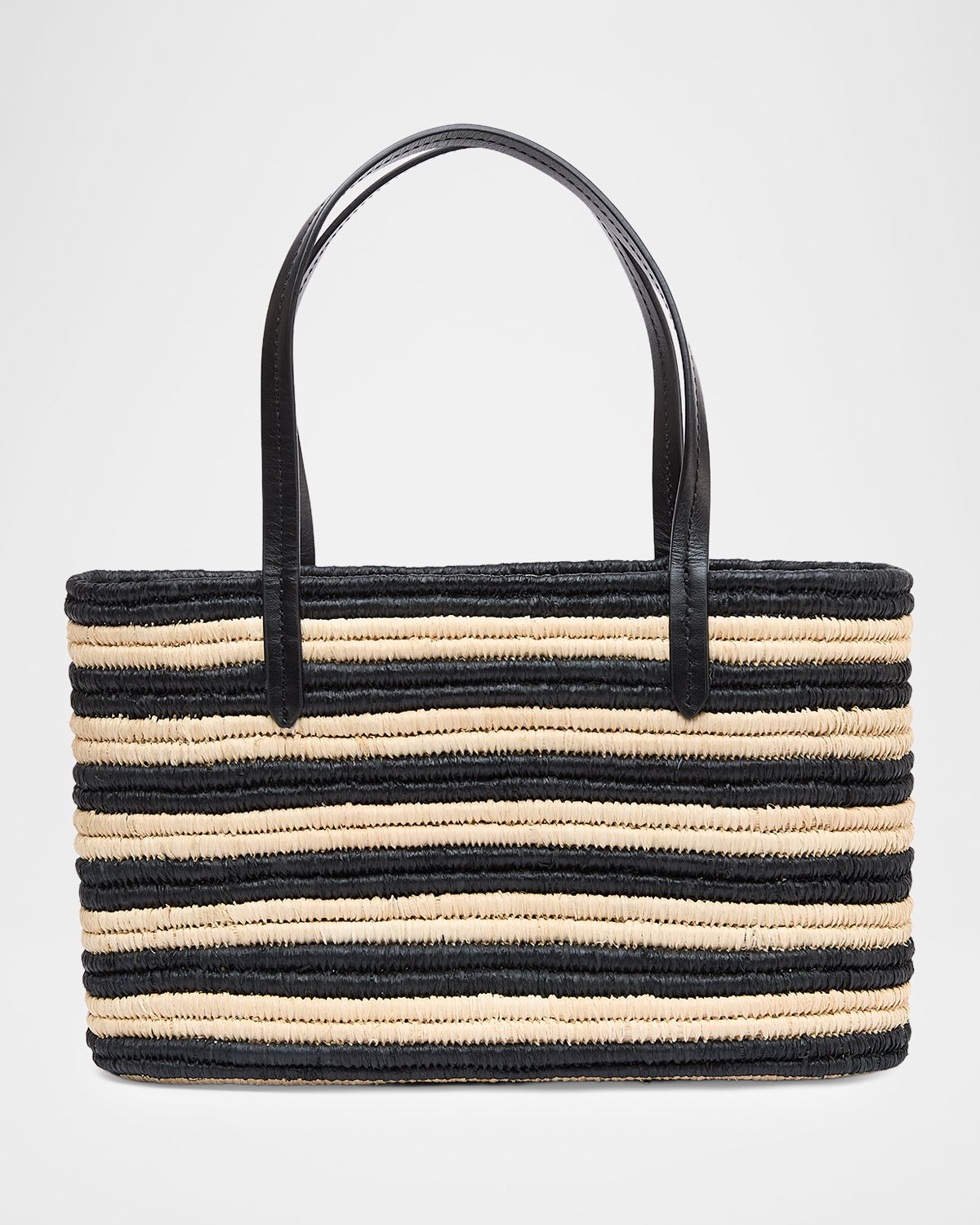 POOLSIDE The Capri Striped Raffia Tote Bag