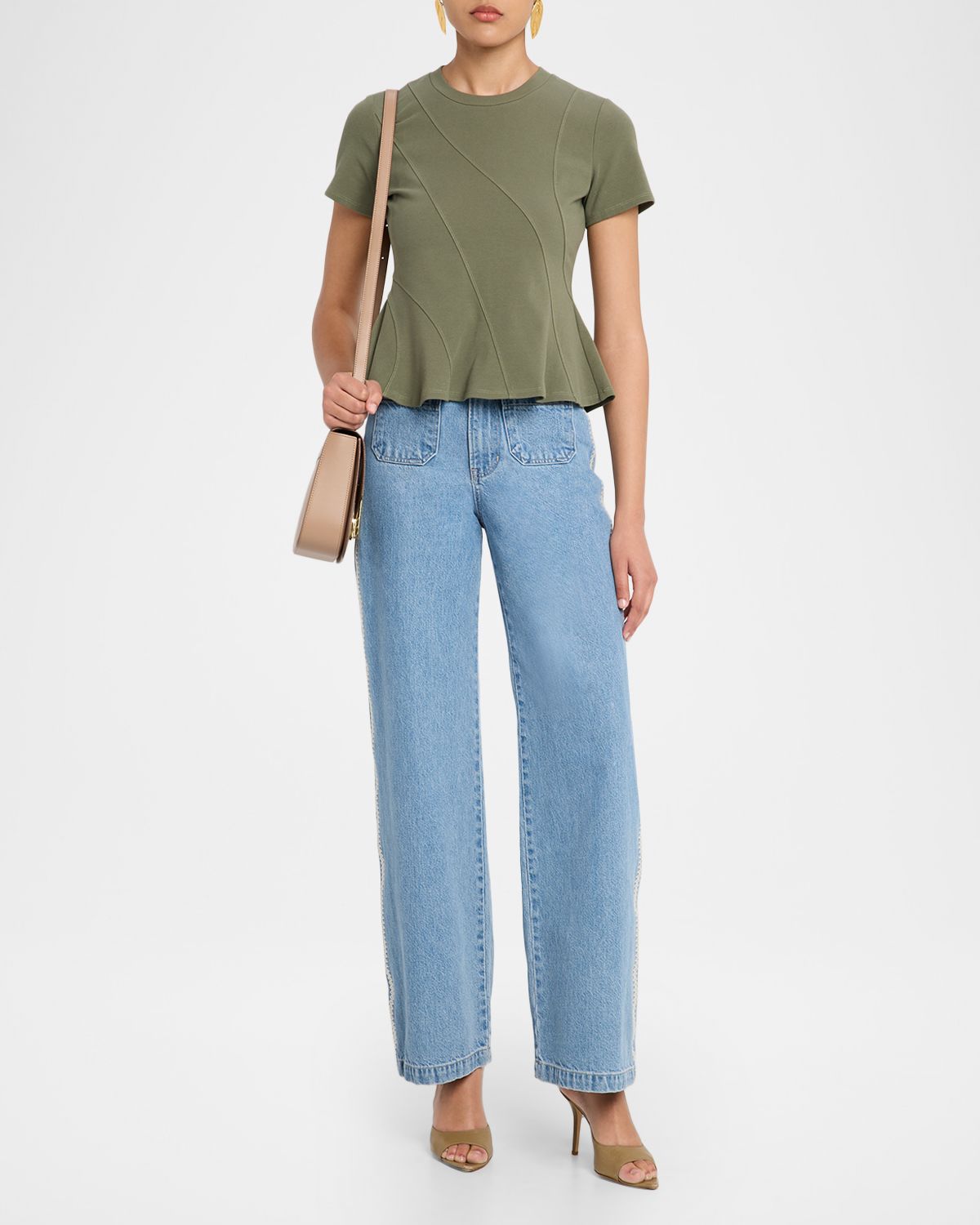 Veronica Beard Syverin Paneled Peplum Tee | Thumbnail 5 Veronica Beard Syverin Paneled Peplum Tee | Thumbnail 5