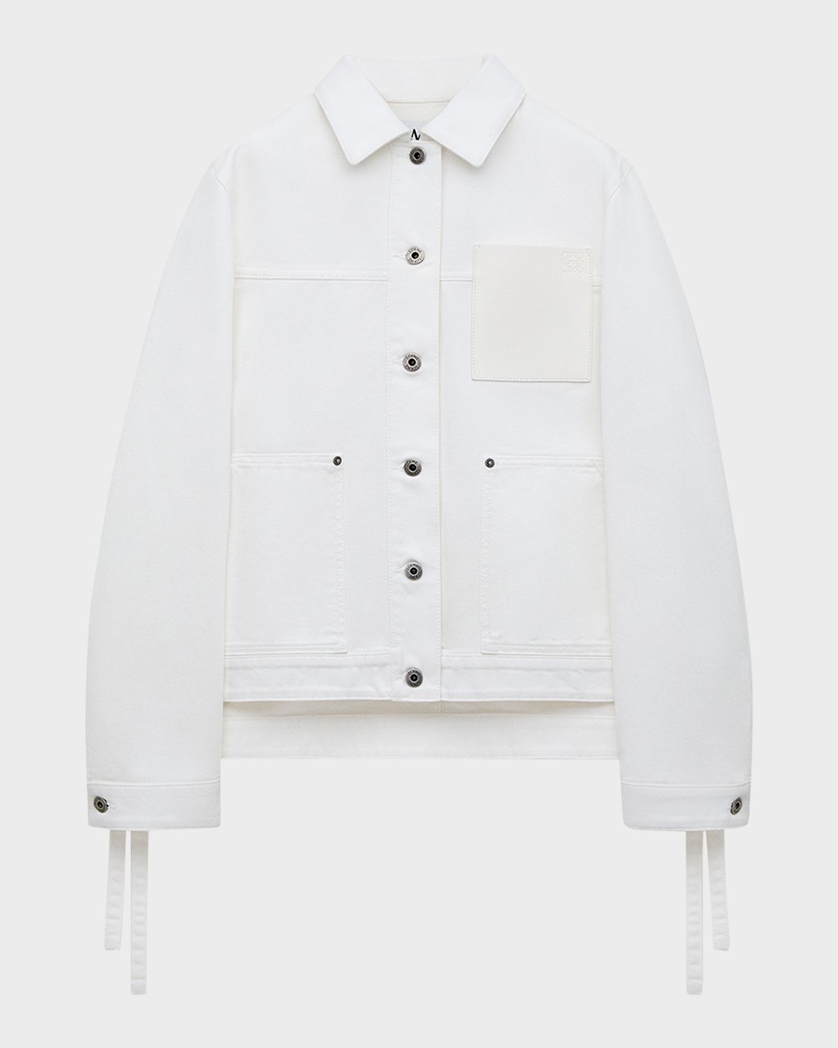 Loewe x Paula 's Ibiza Leather-Pocket Denim Workwear Jacket