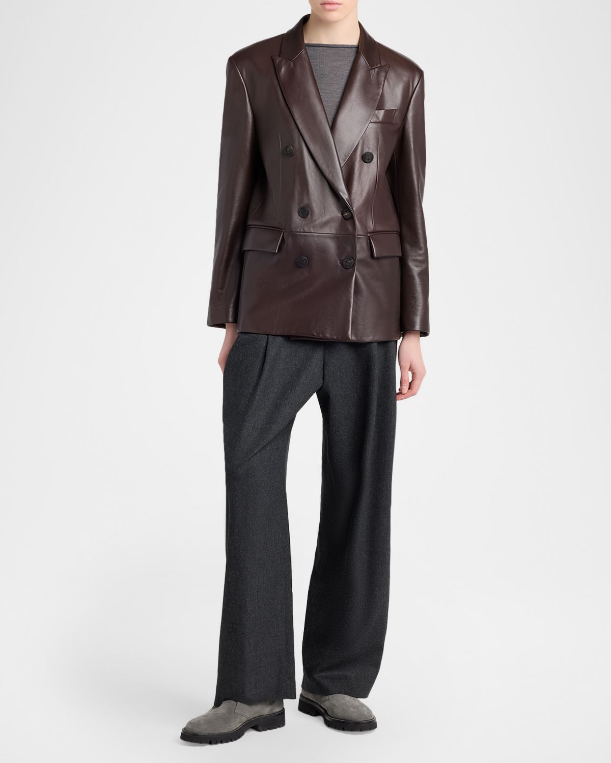 Giorgio Armani Double-Breasted Leather Jacket | Thumbnail 5 Giorgio Armani Double-Breasted Leather Jacket | Thumbnail 5