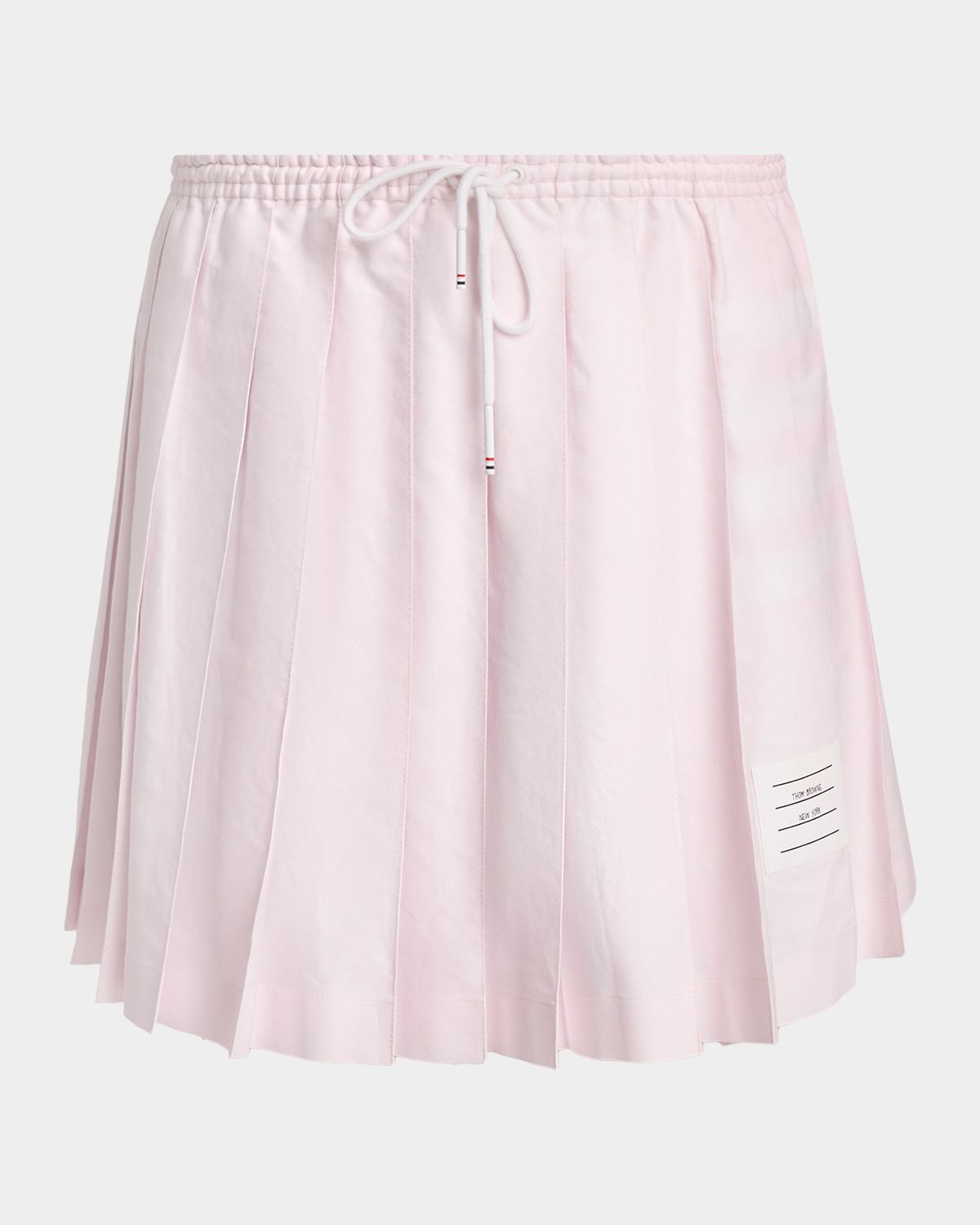 Thom Browne 4-Bar Cotton Drawstring Miniskirt - Women's Clothing