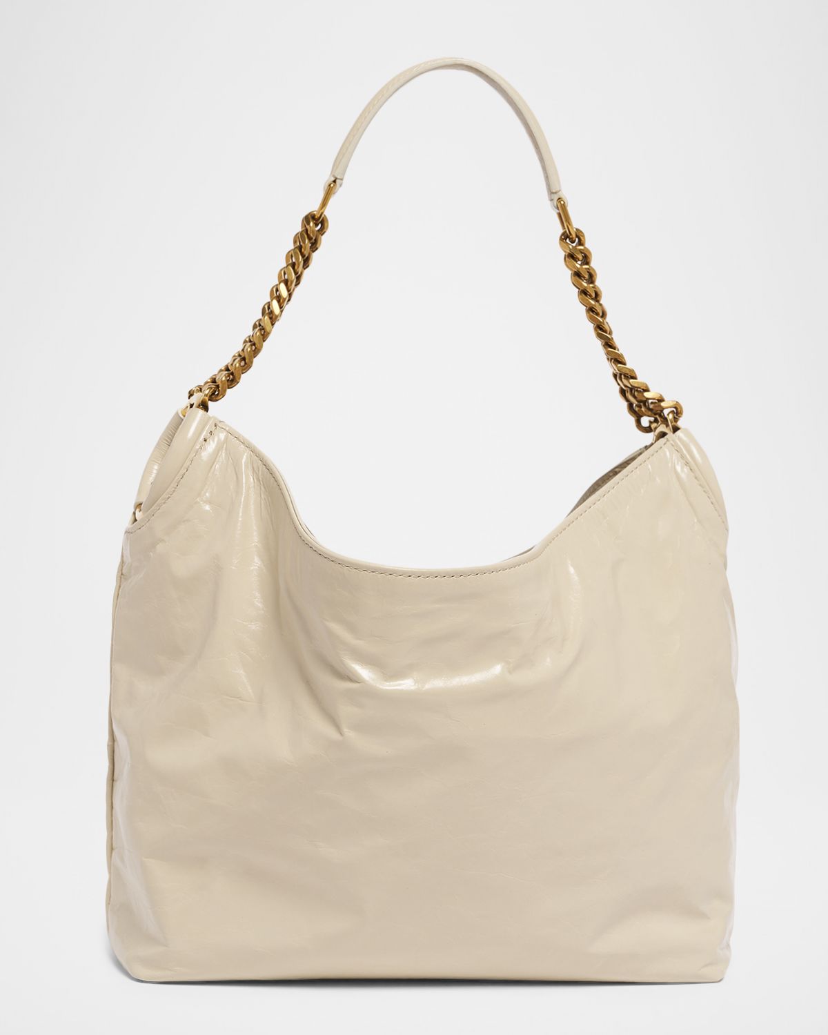 Saint Laurent Hortense YSL Ring Leather Hobo Bag
