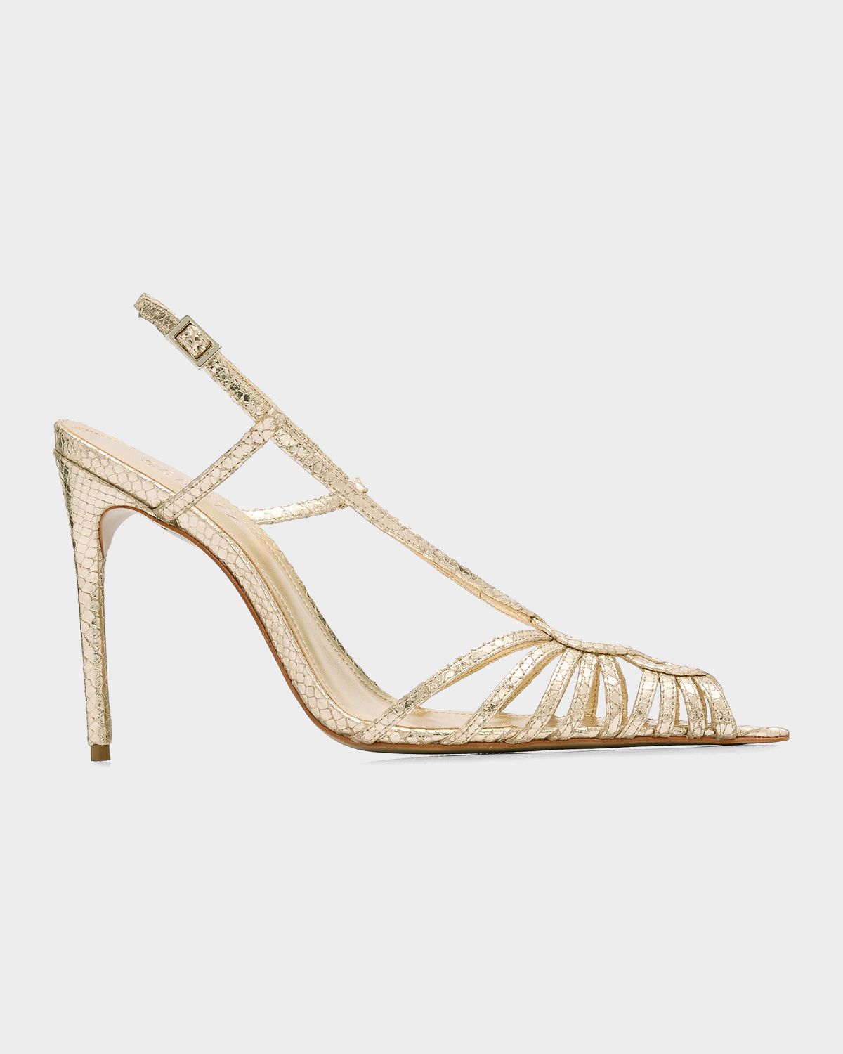 Schutz 110mm Seraphine Snake-Embossed Leather Pumps