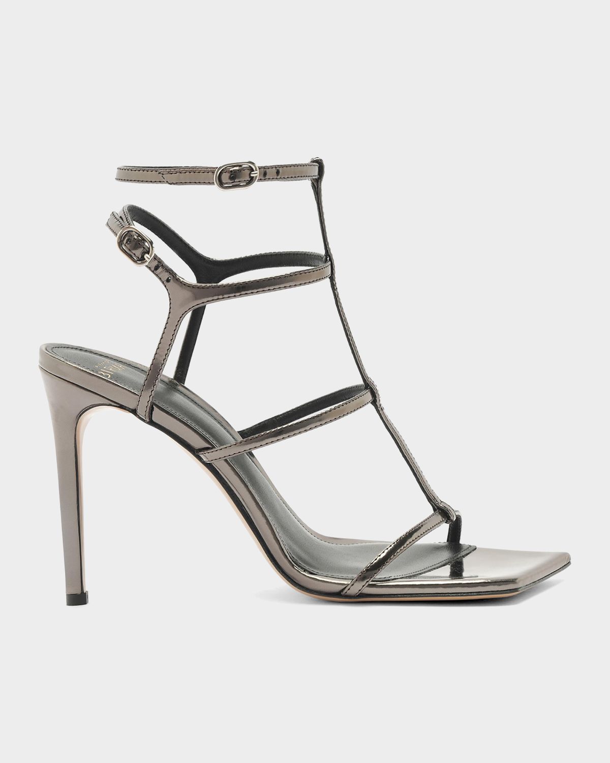 Alexandre Birman 100mm Amanda Metallic Leather Sandals