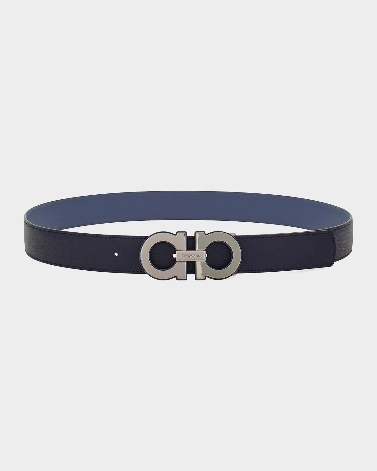 Ferragamo Gancini Double Cut-to-Size Reversible Leather Belt