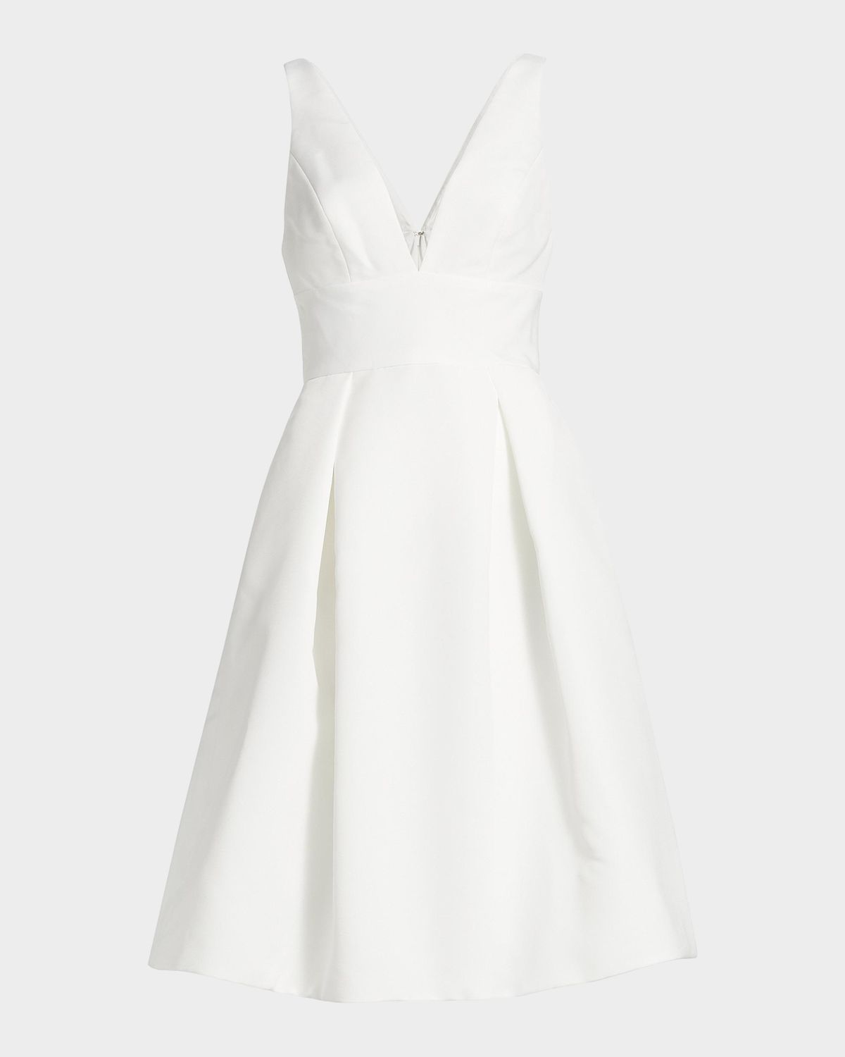 Amsale Faille Deep V-Neck Dress | Thumbnail 8 Amsale Faille Deep V-Neck Dress | Thumbnail 8