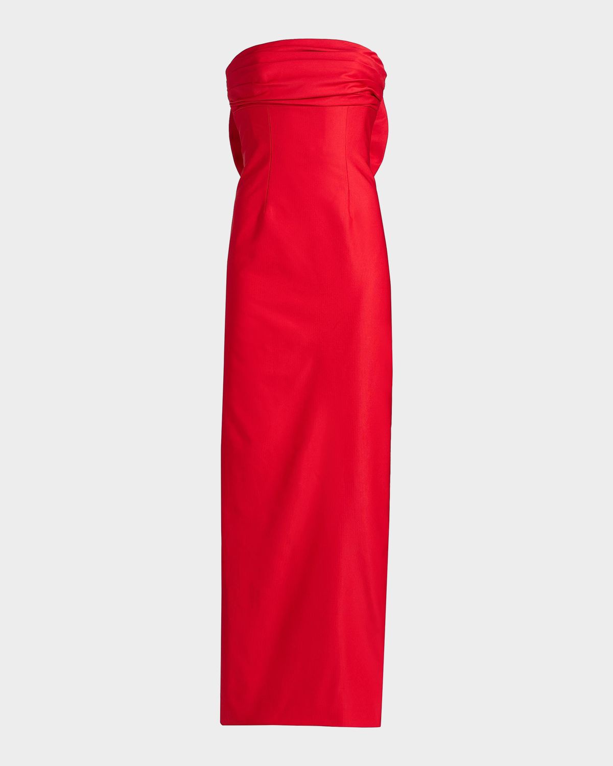 As It May Camille Faille Strapless Column Gown