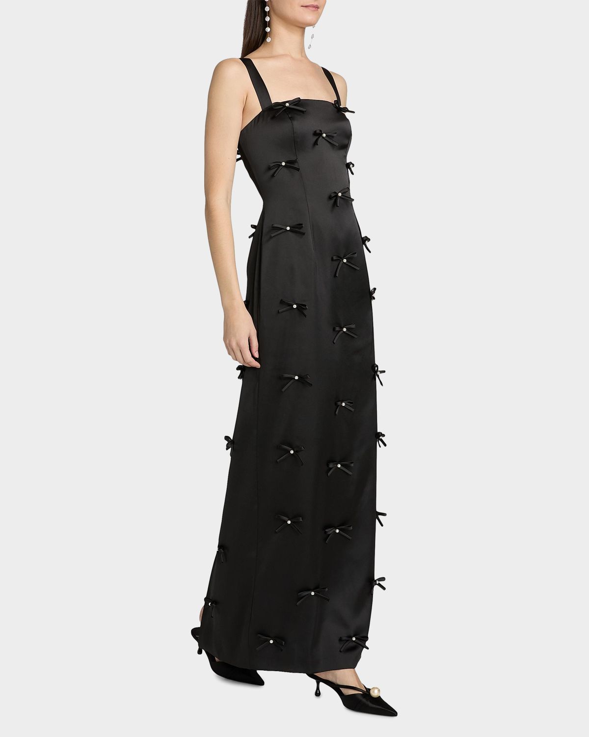 As It May Amora Embellished Bow Satin Gown