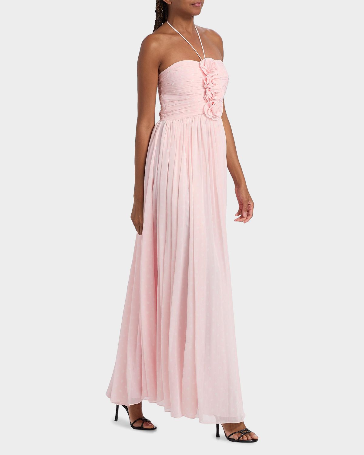 As It May Rosette-Detail Polka Dot Gown