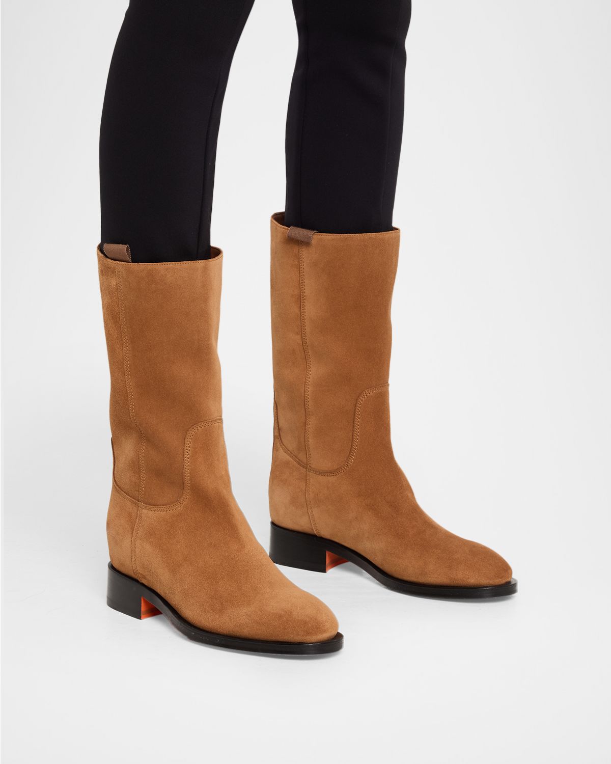 Santoni Suede Mid-Calf Boots