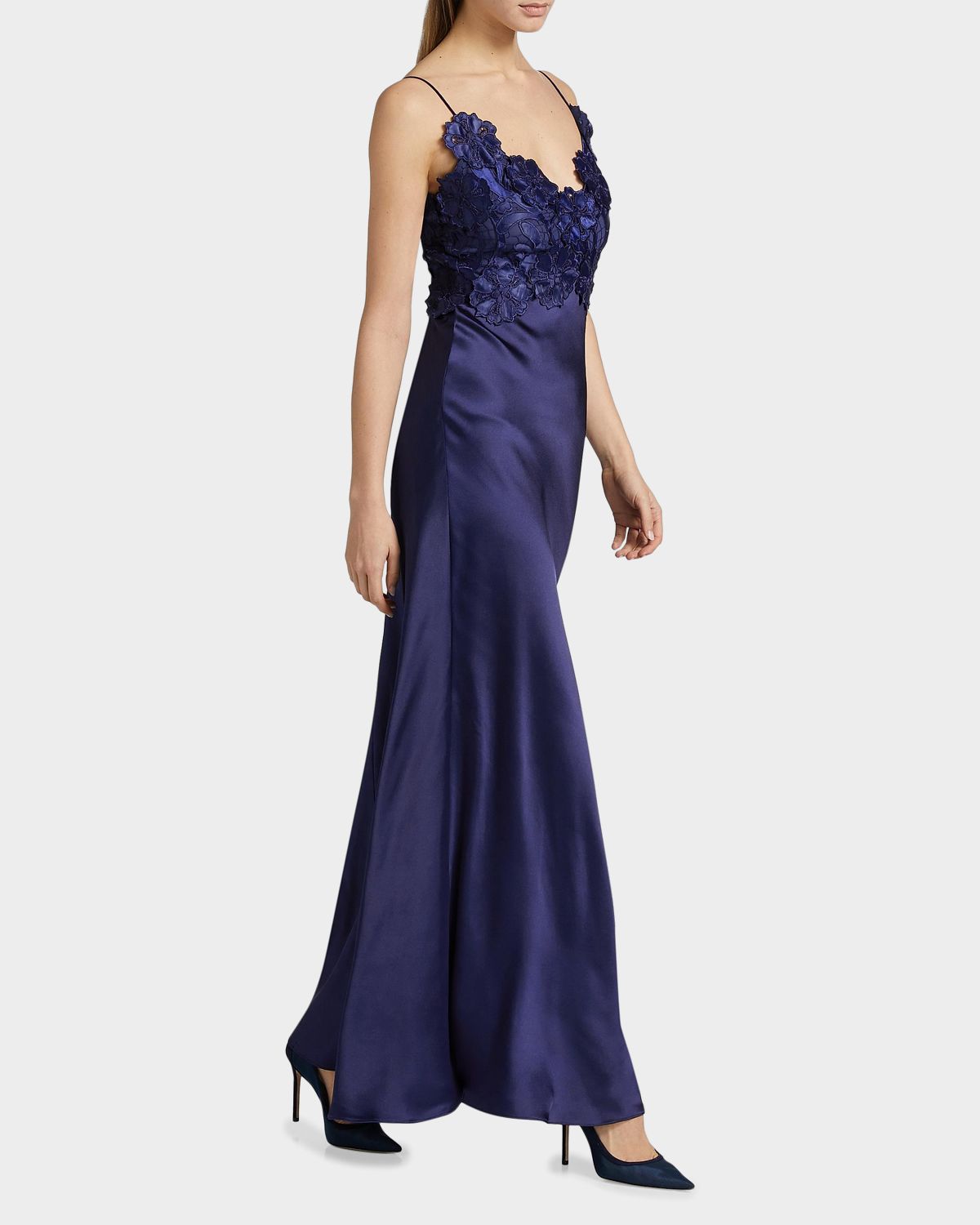 As It May Luella Floral Lace Appliqué Gown