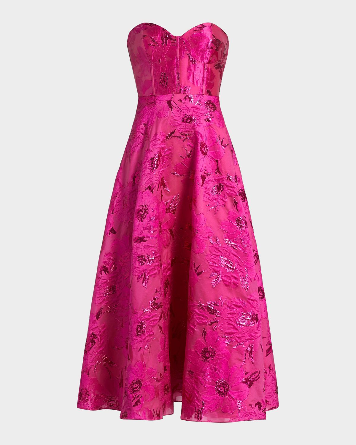 As It May Keyla Jacquard Strapless Midi-Dress