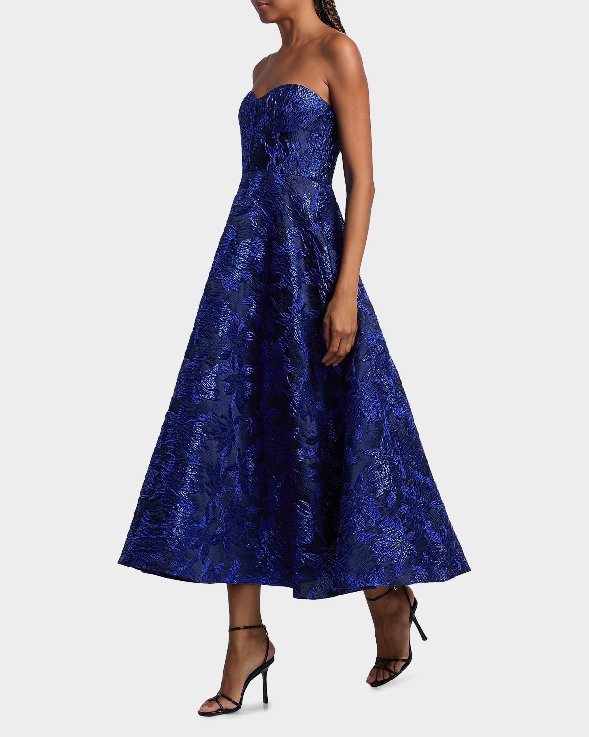 As It May Livia Floral Jacquard Midi-Dress