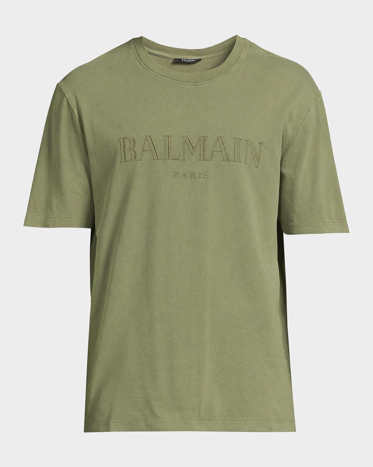 Balmain Logo-Embroidered Cotton T-Shirt