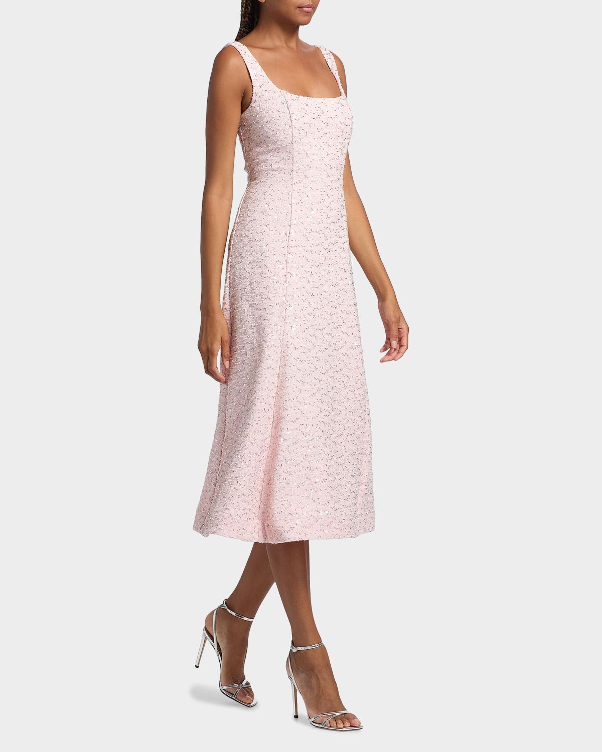 As It May Meadow Embellished Tweed Midi-Dress
