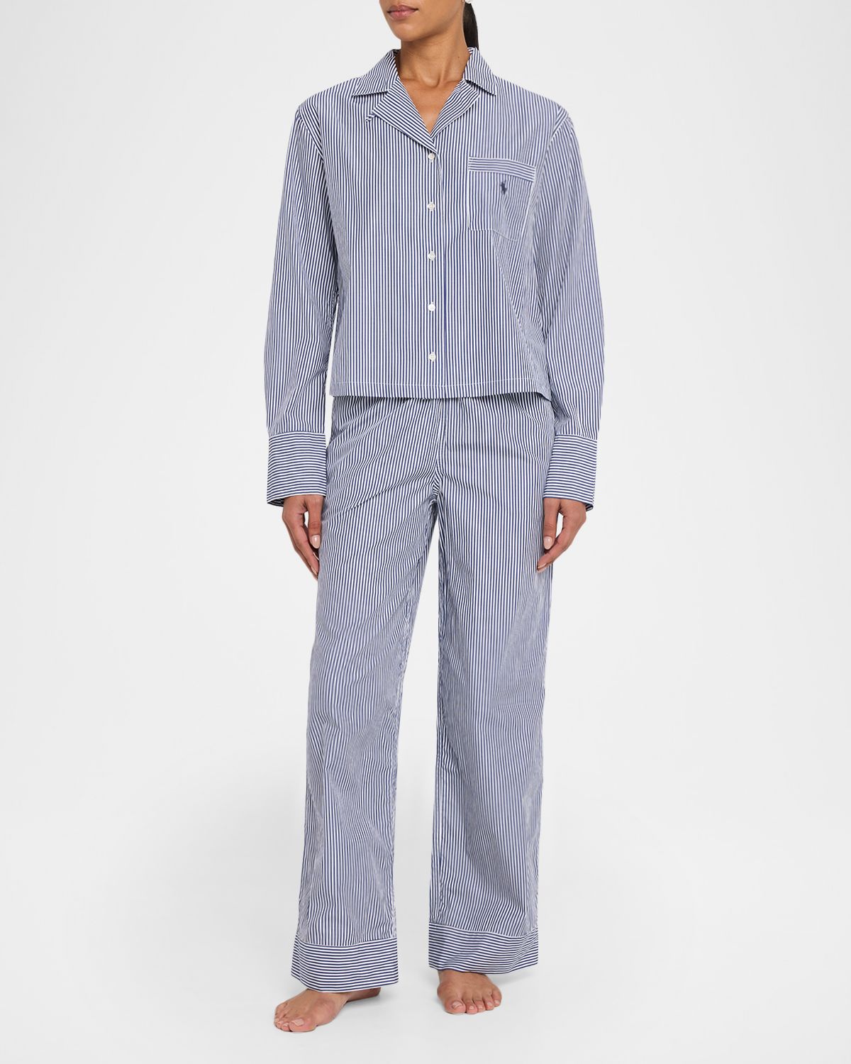 Polo Ralph Lauren Long-Sleeve Striped Cotton Poplin Pajama Set | Thumbnail 2 Polo Ralph Lauren Long-Sleeve Striped Cotton Poplin Pajama Set | Thumbnail 2