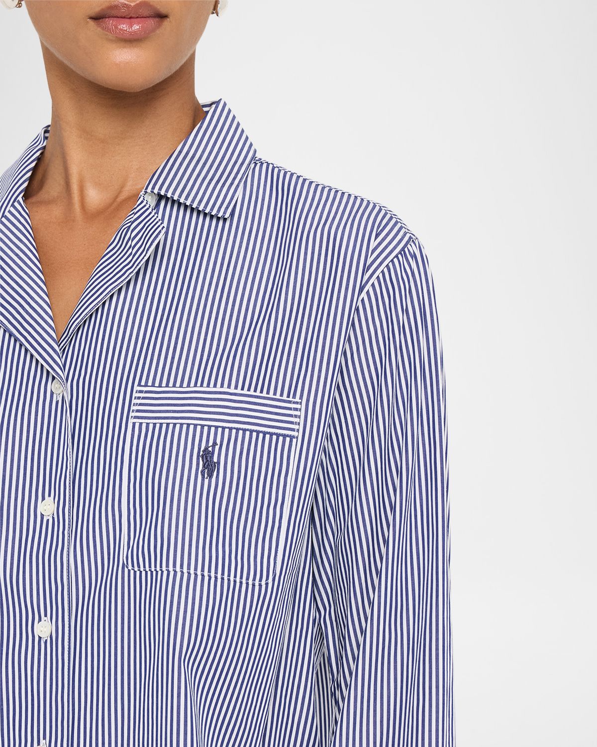 Polo Ralph Lauren Long-Sleeve Striped Cotton Poplin Pajama Set | Thumbnail 5 Polo Ralph Lauren Long-Sleeve Striped Cotton Poplin Pajama Set | Thumbnail 5