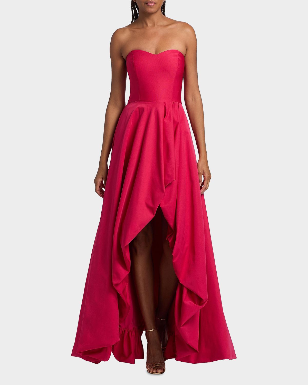 As It May Leela Faille Fit-And-Flare Gown