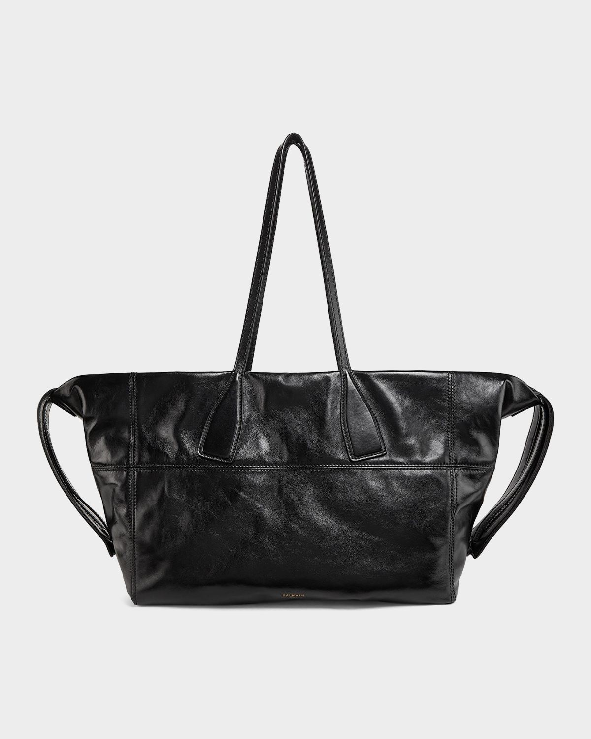 Balmain Track Leather Tote Bag