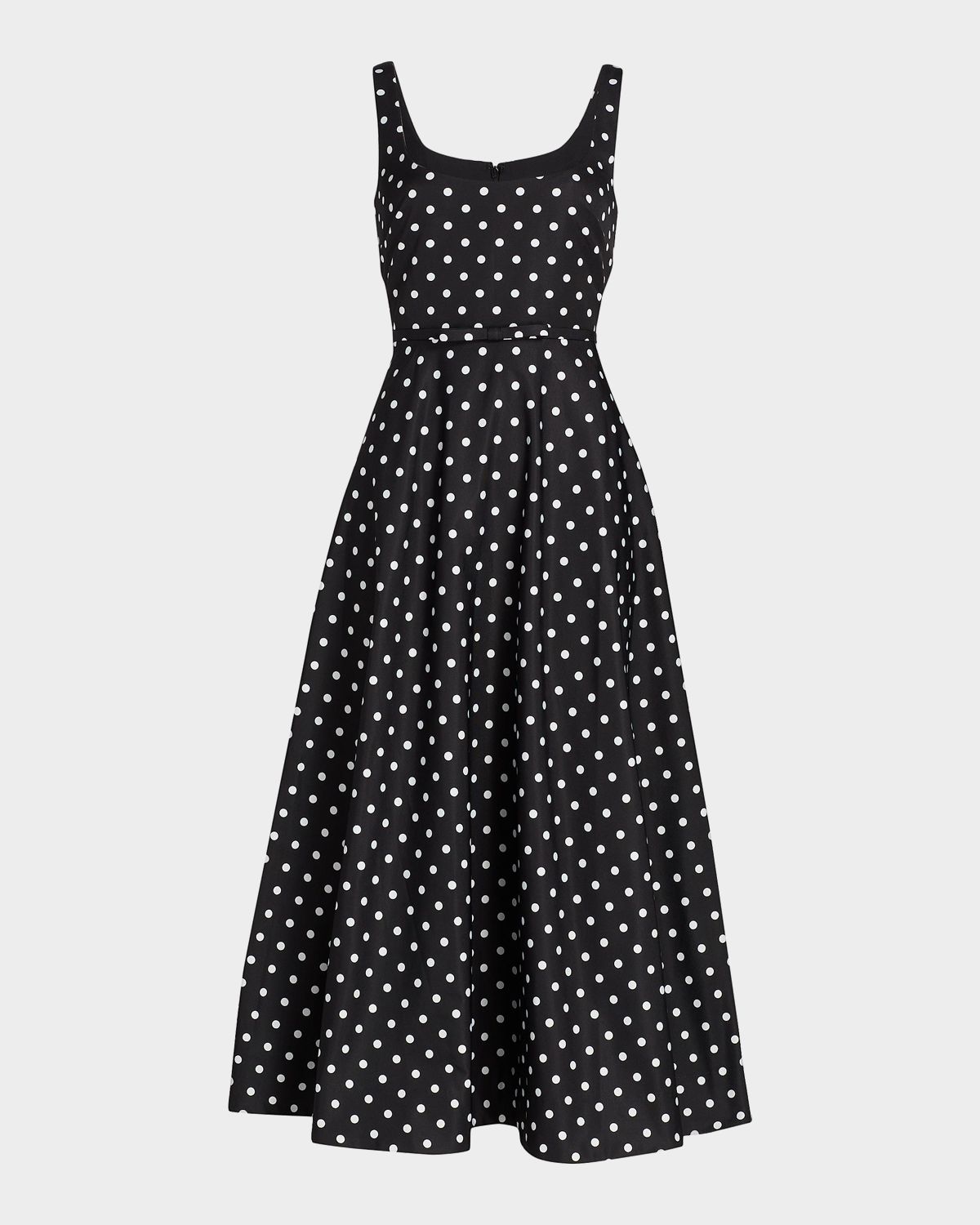 As It May Classic Polka Dot Midi-Dress
