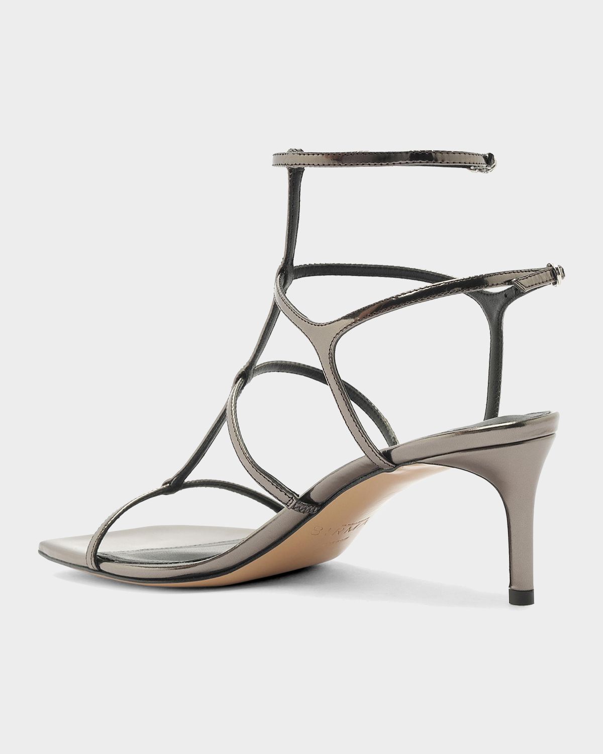 Alexandre Birman 60mm Amanda Metallic Leather Sandals