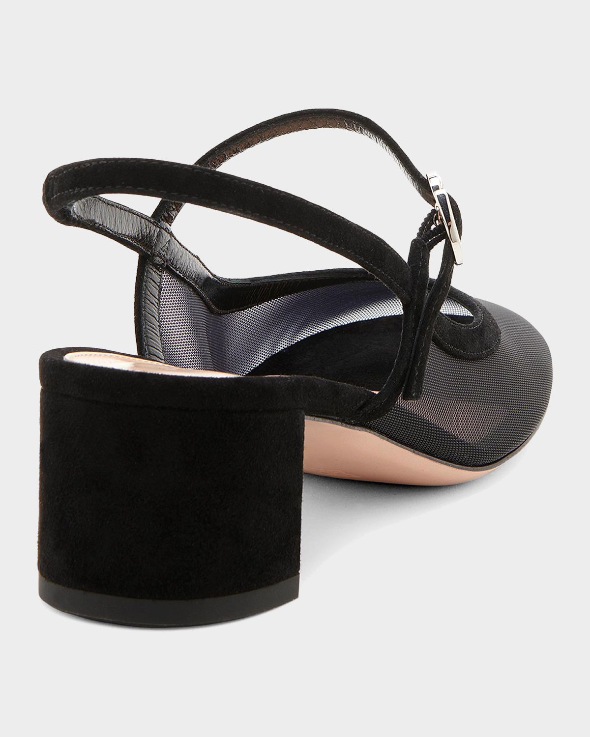 Gianvito Rossi 45MM Suede & Mesh Pumps | Thumbnail 5 Gianvito Rossi 45MM Suede & Mesh Pumps | Thumbnail 5