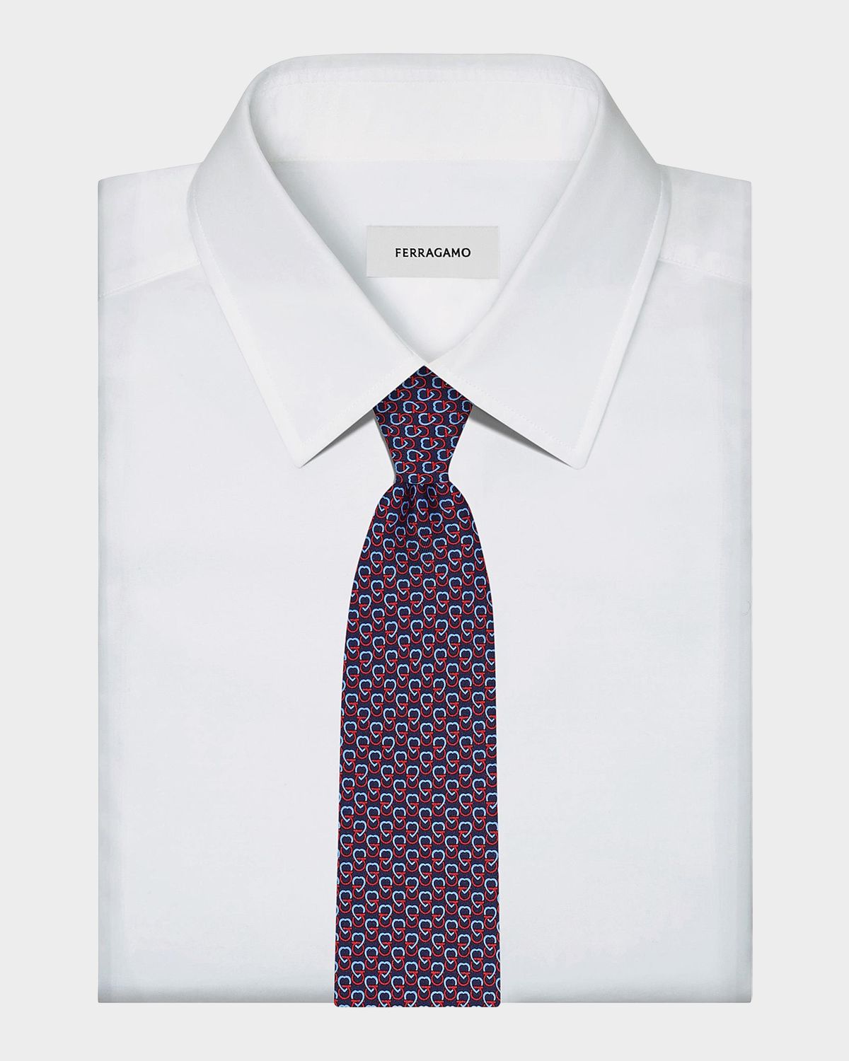 Ferragamo Gancio Heart Silk Tie | Thumbnail 4