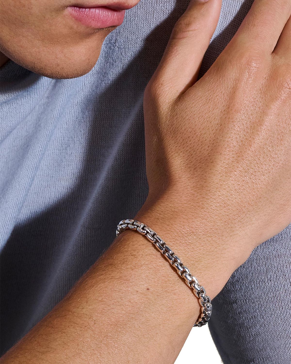 John Hardy Box Chain Bracelet in Sterling Silver, 6mm
