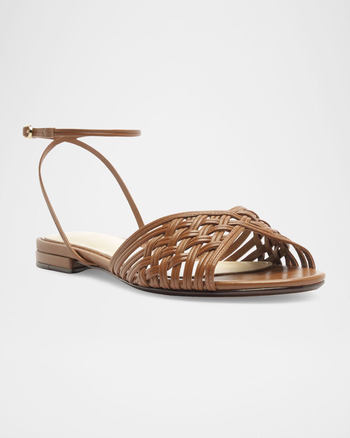 Alexandre Birman Woven Leather Flat Sandals