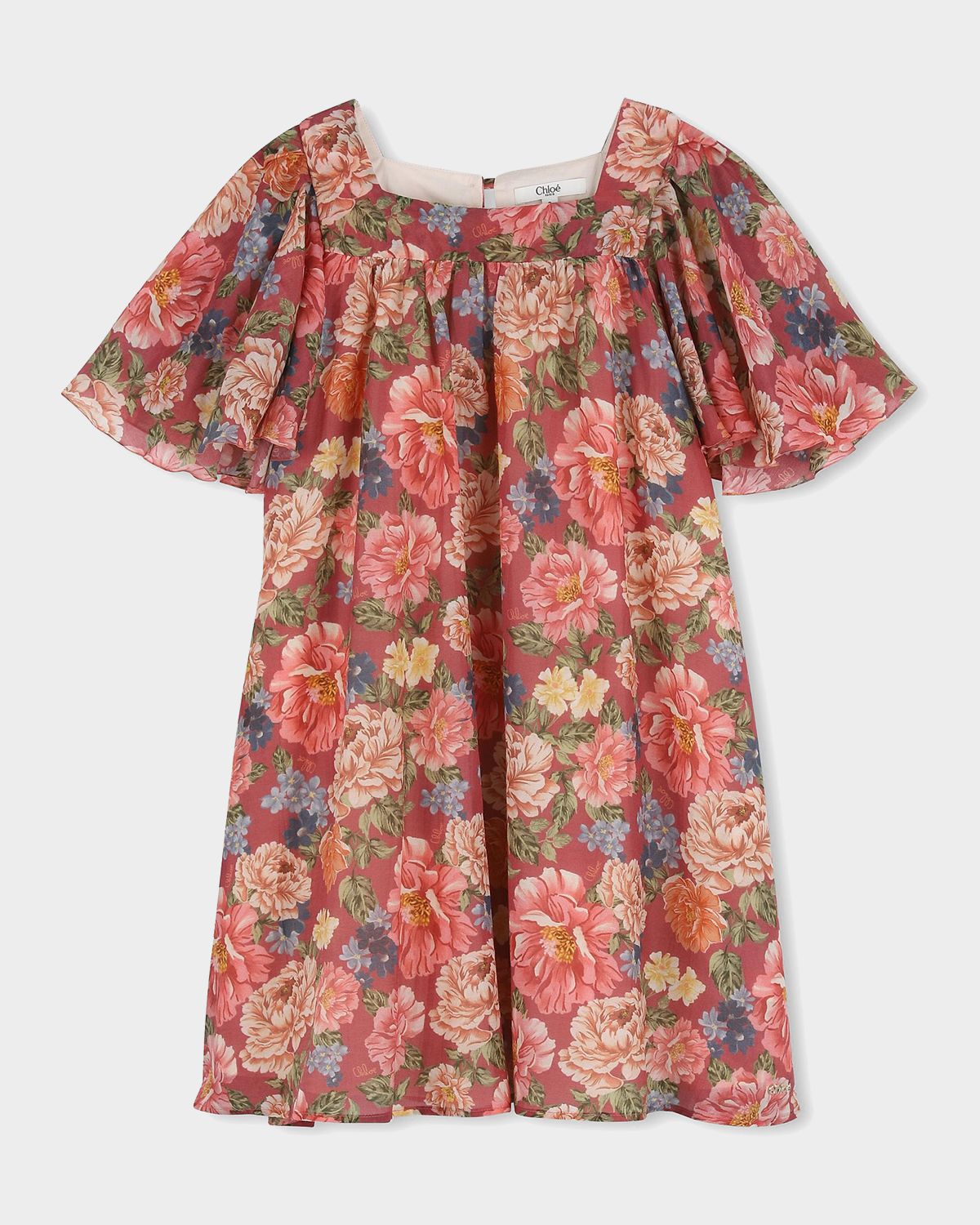 Chloe Girl 's Floral Short-Sleeve Dress, Size 4-14