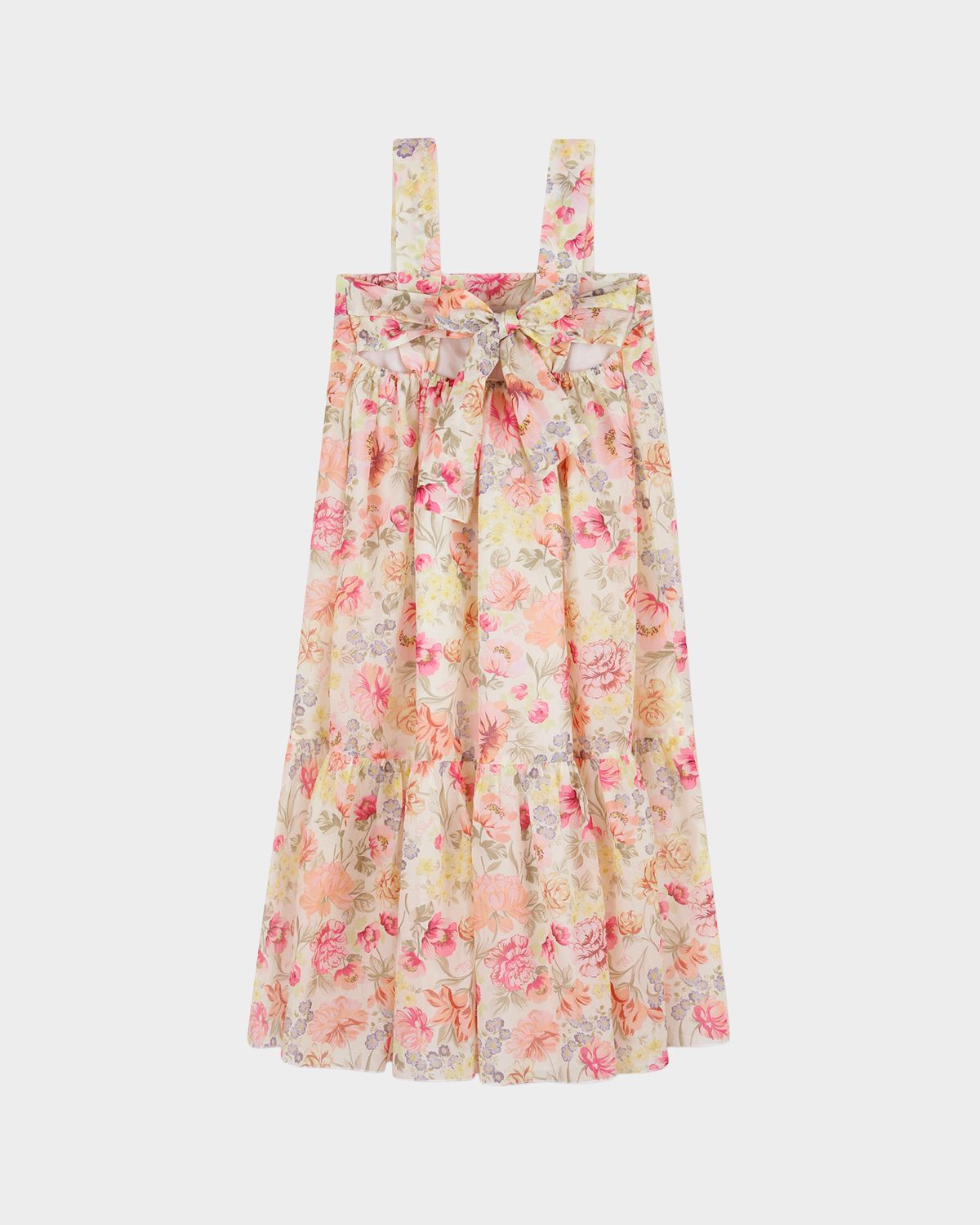Chloe Girl 's Strappy Floral Cotton Dress, Size 6-14 | Thumbnail 3 Chloe Girl 's Strappy Floral Cotton Dress, Size 6-14 | Thumbnail 3