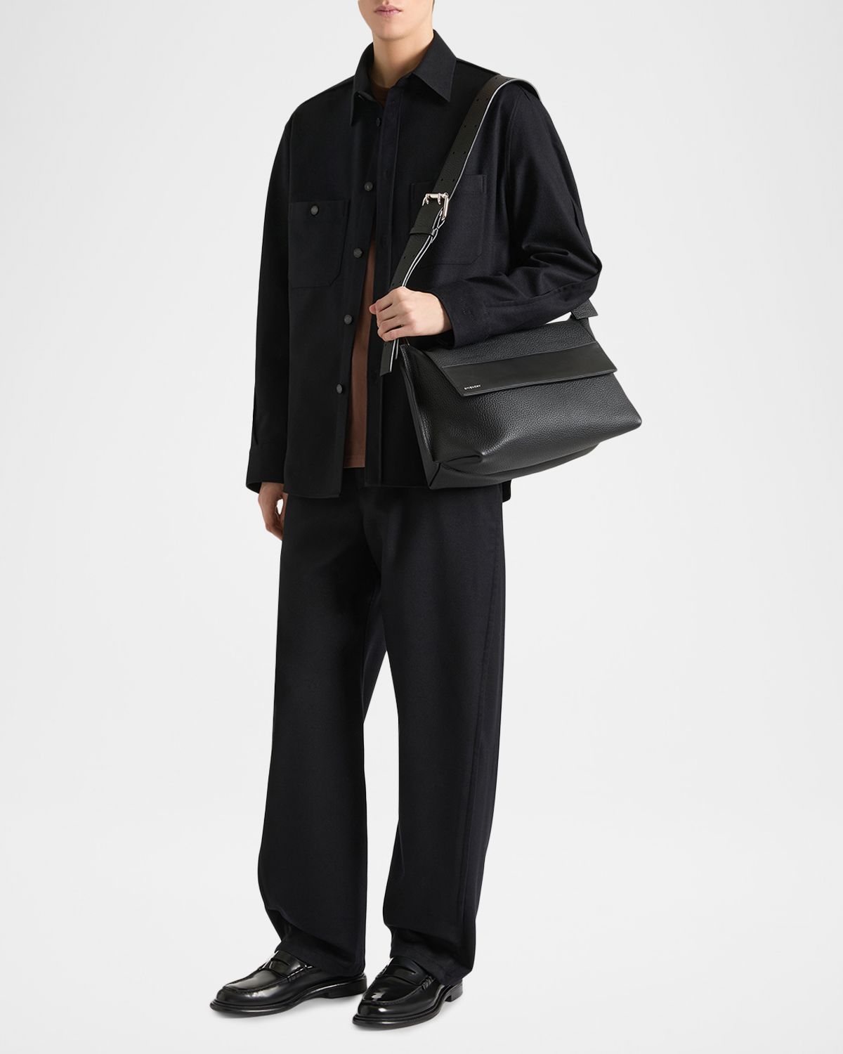 Givenchy Men 's Wool Flannel Straight-Leg Trousers | Thumbnail 4 Givenchy Men 's Wool Flannel Straight-Leg Trousers | Thumbnail 4
