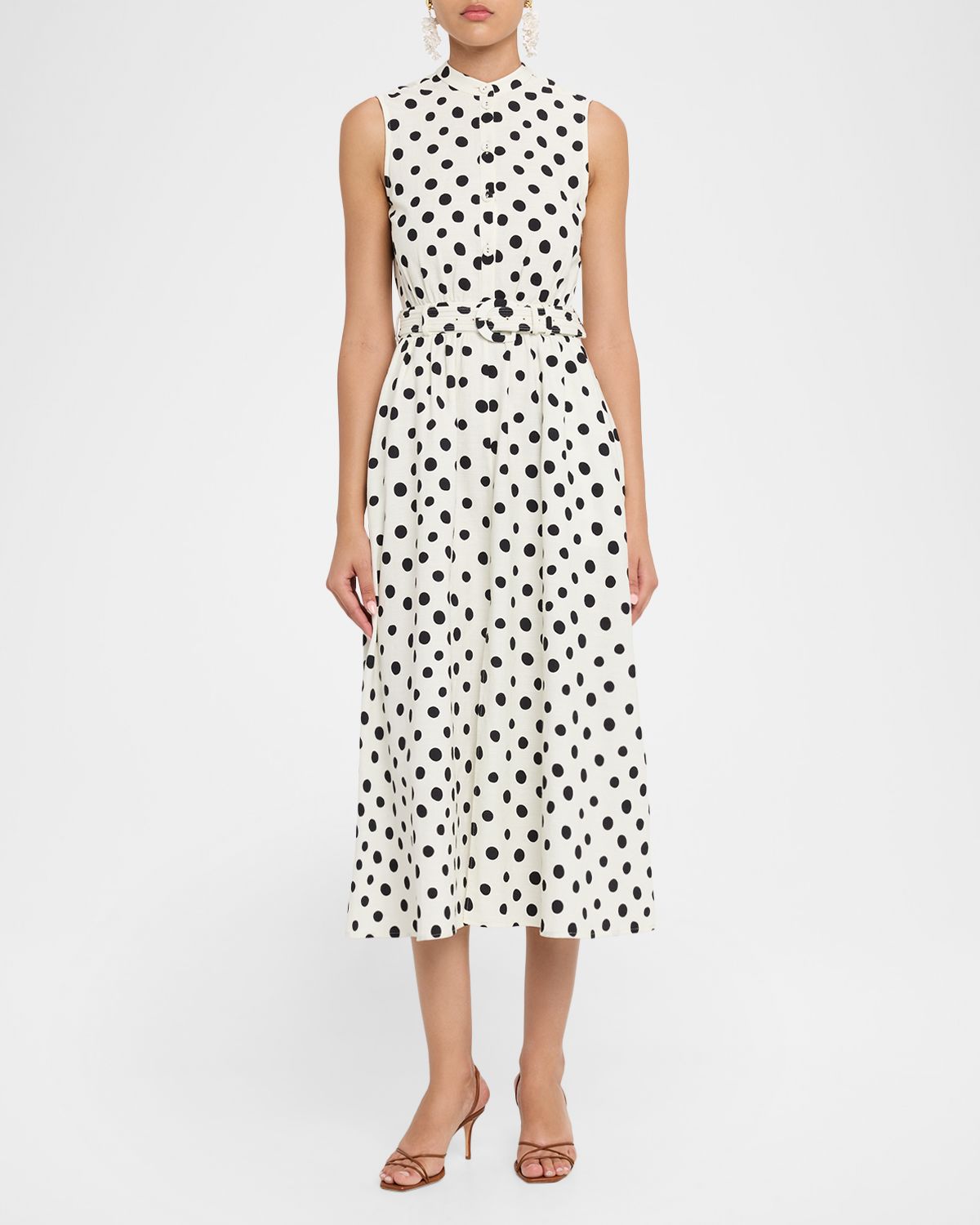 Saloni Jill Polka-Dot Midi Dress | Thumbnail 5 Saloni Jill Polka-Dot Midi Dress | Thumbnail 5
