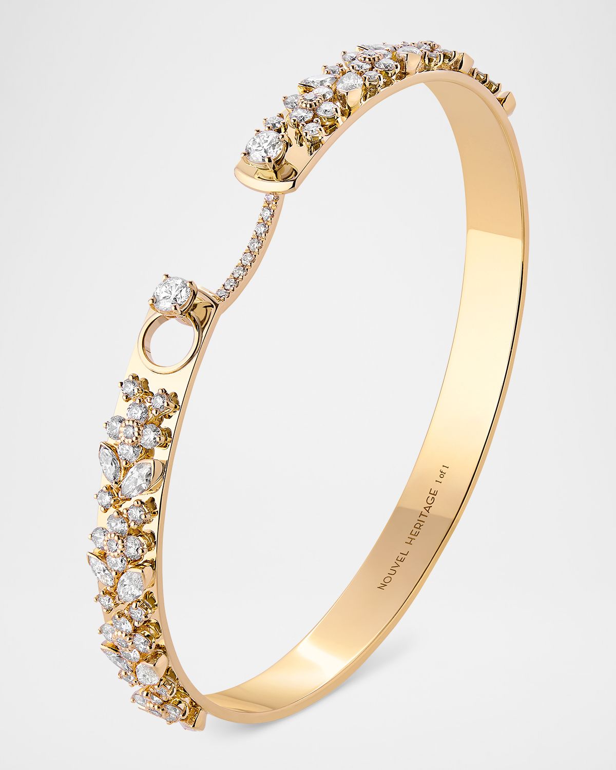 Nouvel Heritage 18K Yellow Gold The Honey Gatherer Diamond Bangle