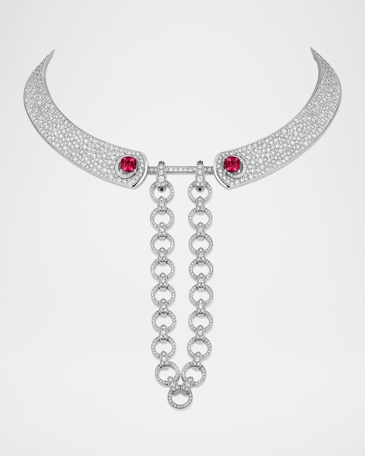 Nouvel Heritage 18K White Gold High Jewelry Mood Necklace