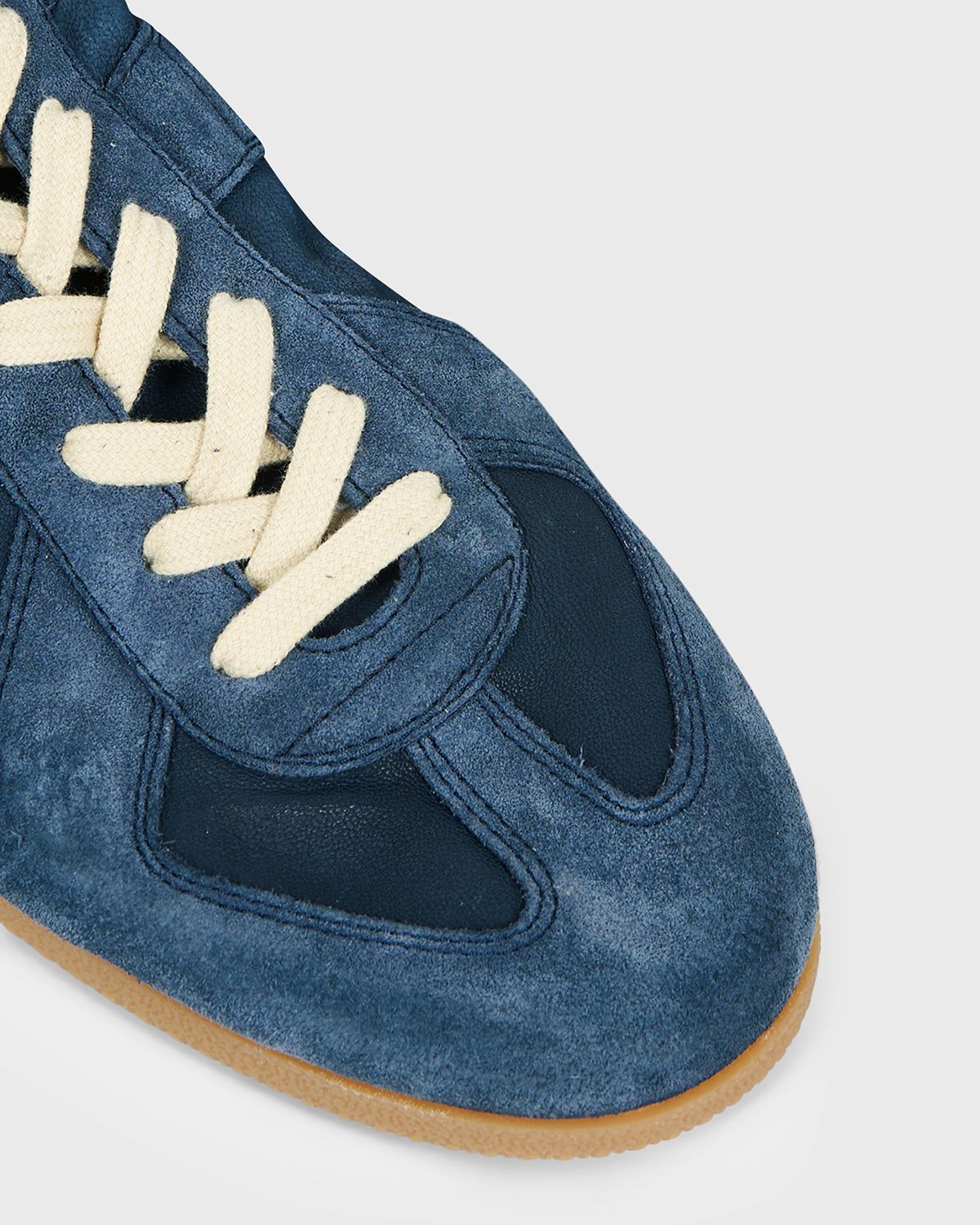 Maison Margiela Men 's Replica Napa Leather and Suede Low-Top Sneakers | Thumbnail 4 Maison Margiela Men 's Replica Napa Leather and Suede Low-Top Sneakers | Thumbnail 4