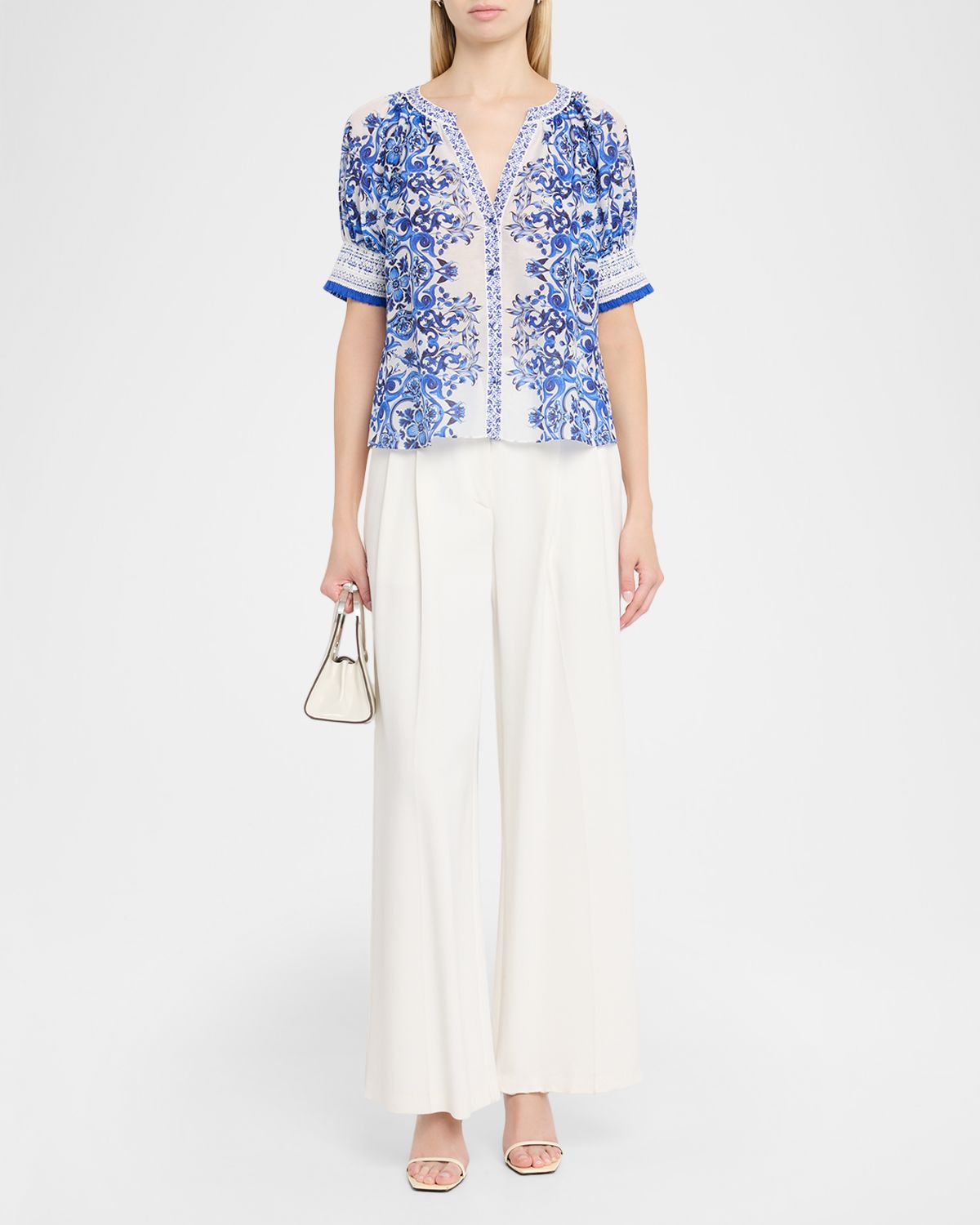 ALICE + OLIVIA Thalia Puff-Sleeve Blouse | Thumbnail 5 ALICE + OLIVIA Thalia Puff-Sleeve Blouse | Thumbnail 5