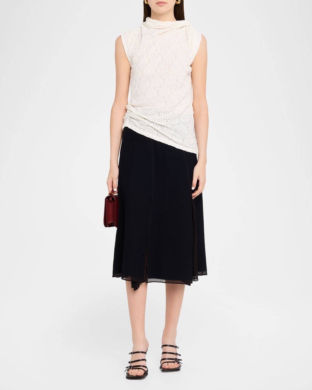 Proenza Schouler White Label Circe Draped Stretch-Knit Top | Thumbnail 2