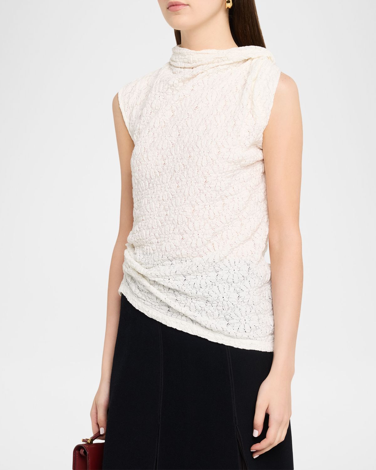Proenza Schouler White Label Circe Draped Stretch-Knit Top | Thumbnail 4